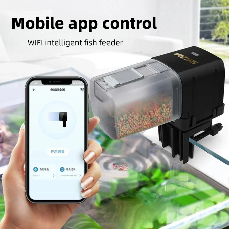 Automatic Fish Feeder WiFi Pet Intelligent Feeder Fish Tank Timed Feeding Goldfish Turtle Aquarium 1005010178952893