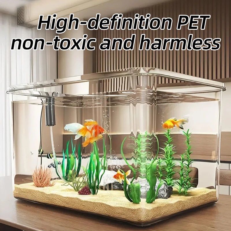 Transparent Aquarium Creative Desktop Fish Tank for Office Home Decor RectangularBare Tank 1005010183592949