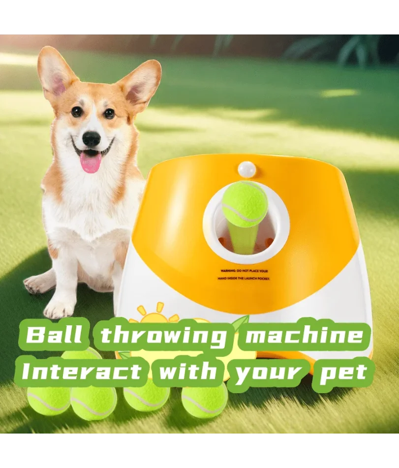 Dog Launcher Automatic Dogs Chase Toy Tennis Throwing Pinball Machine Fun Interactive Throw 1005010188211055