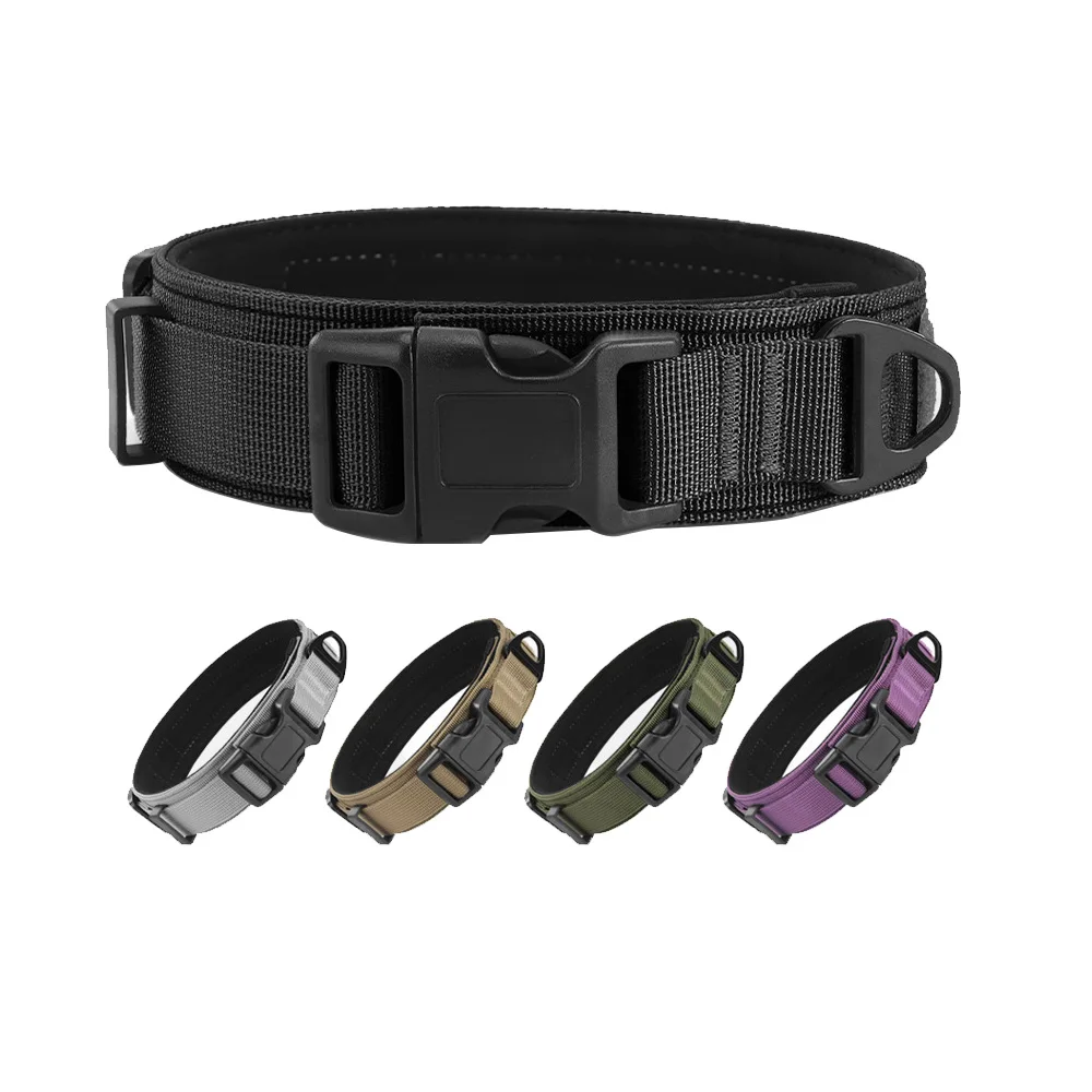 Large Medium Dog Tactical Collar High Strength Tensile Explosion-Proof Pet Collar Outdoor Training 1005010191183533