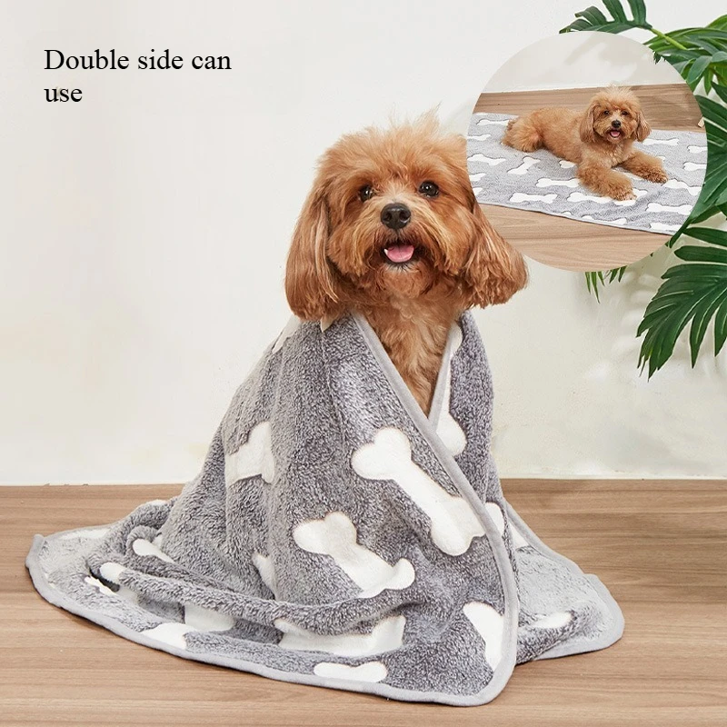 Pet Blankets Soft Fluffy Washable Dog Sleep Mat Paw Pattern Fleece Blanket for Cats Throw Warm Bed 1005010194959116