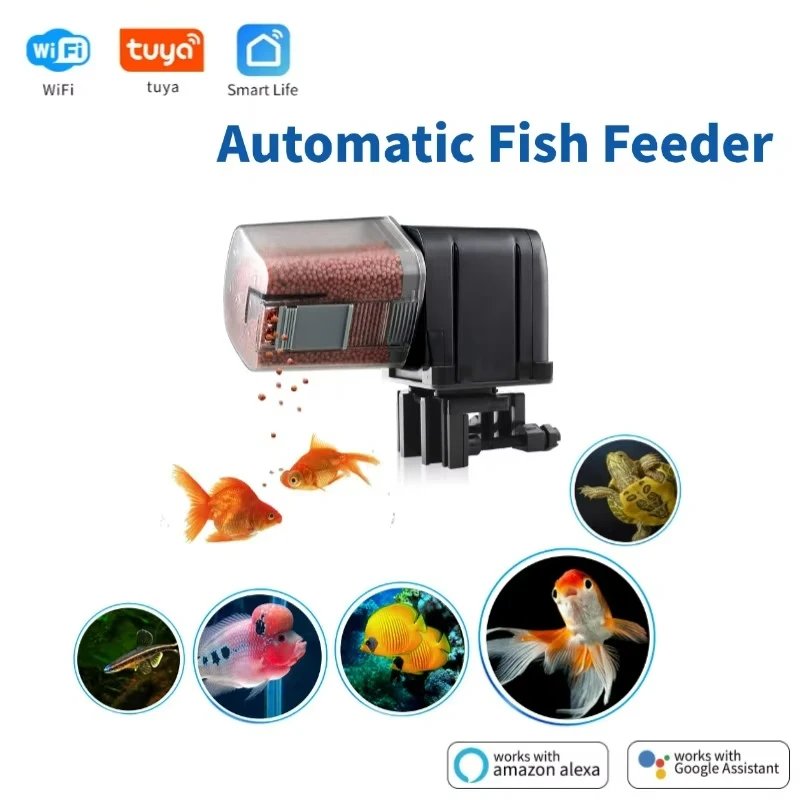 WiFi Smart Aquarium Feeder Automatic Fish Feeder Remote Control Via Mobile Supports Alexa And 1005010194967199