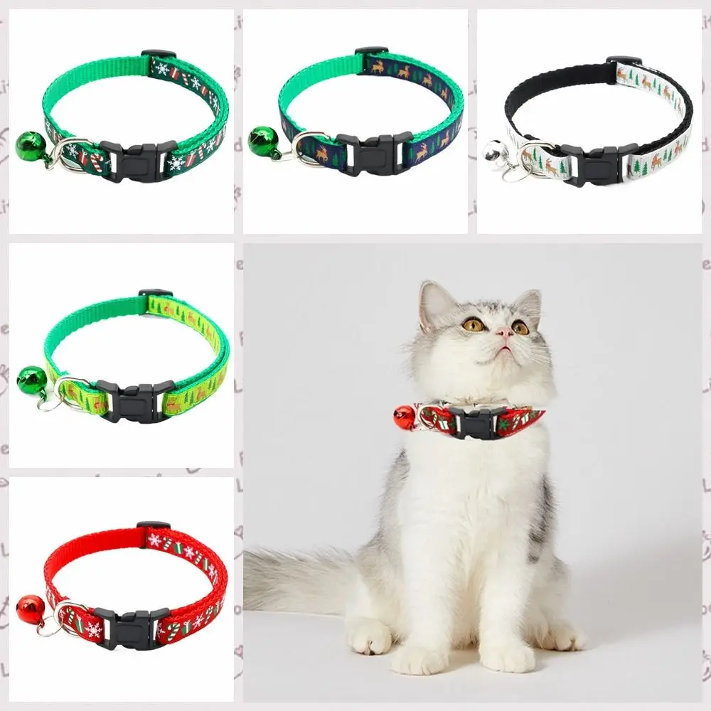 with Bell Christmas Cat Collar Snowflake/Elk Deer Pattern Polypropylene Christmas Pet Collar 1005010200709873