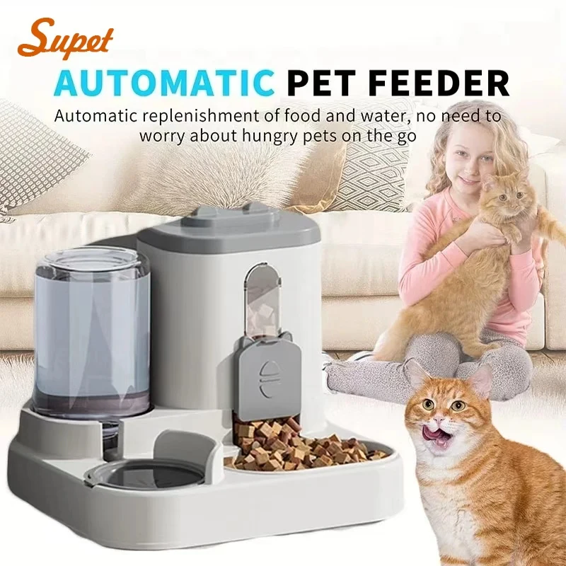 Cat Food Dispenser Water and Food Integrated Fully Automatic Feeding and Water (2in 1) 1005010202851596