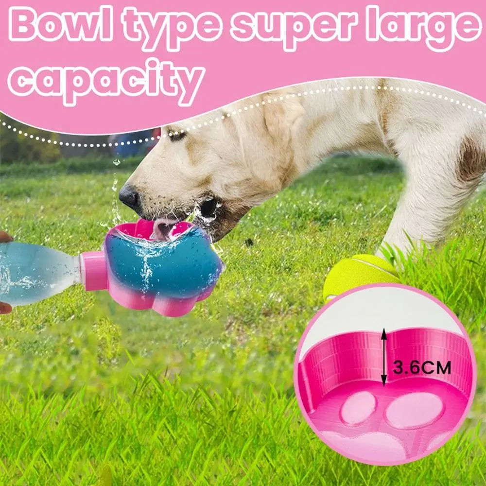 Plastic Paw Shaped Dog Drinking Bowl Large Capacity Leakproof Travel Water Connect with Bottle 1005010204456838