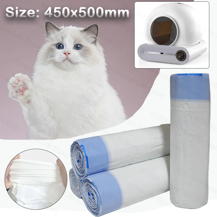 3/6Roll Thicken Pull Out Poop Bag Heavy Duty Cat Litter Box Garbage Bag for TONEPIE Ti Pro or Ti 1005010213636276