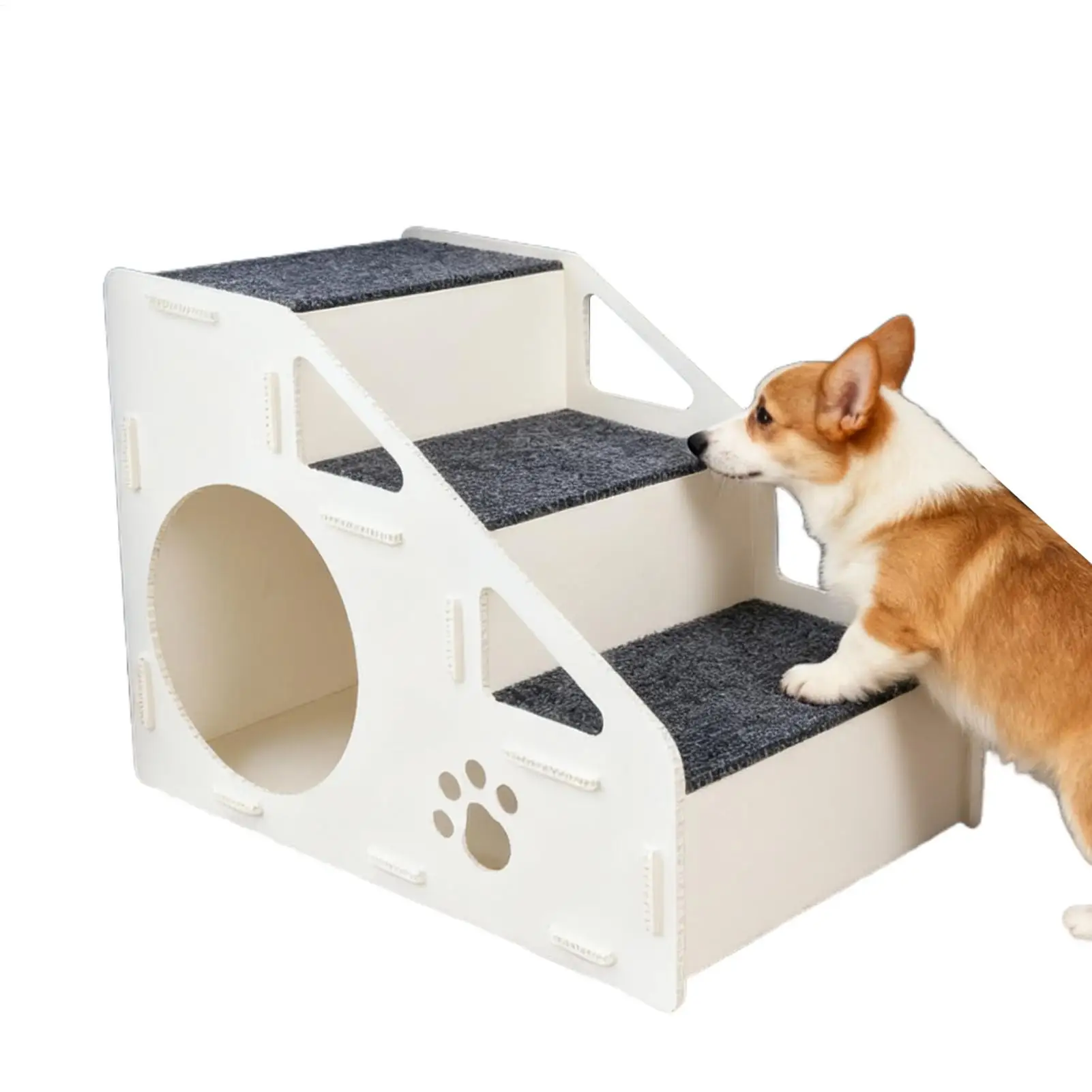 Dog Secure Stairs Ramps Non-Slip Cats Stairs 4-Step Kitten Ramp House for High Bed Couch Play Area 1005010216696245
