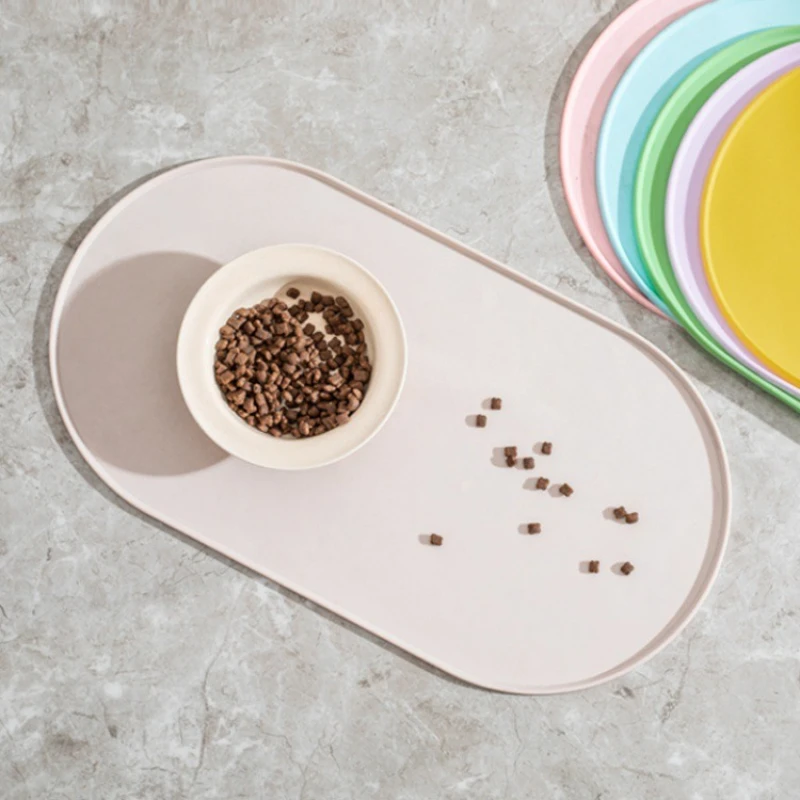 Cat Feeding Mat with Non-Slip Waterproof Design, Pet Food Mat, Compatible with Cat/Dog Bowls 1005010217066293