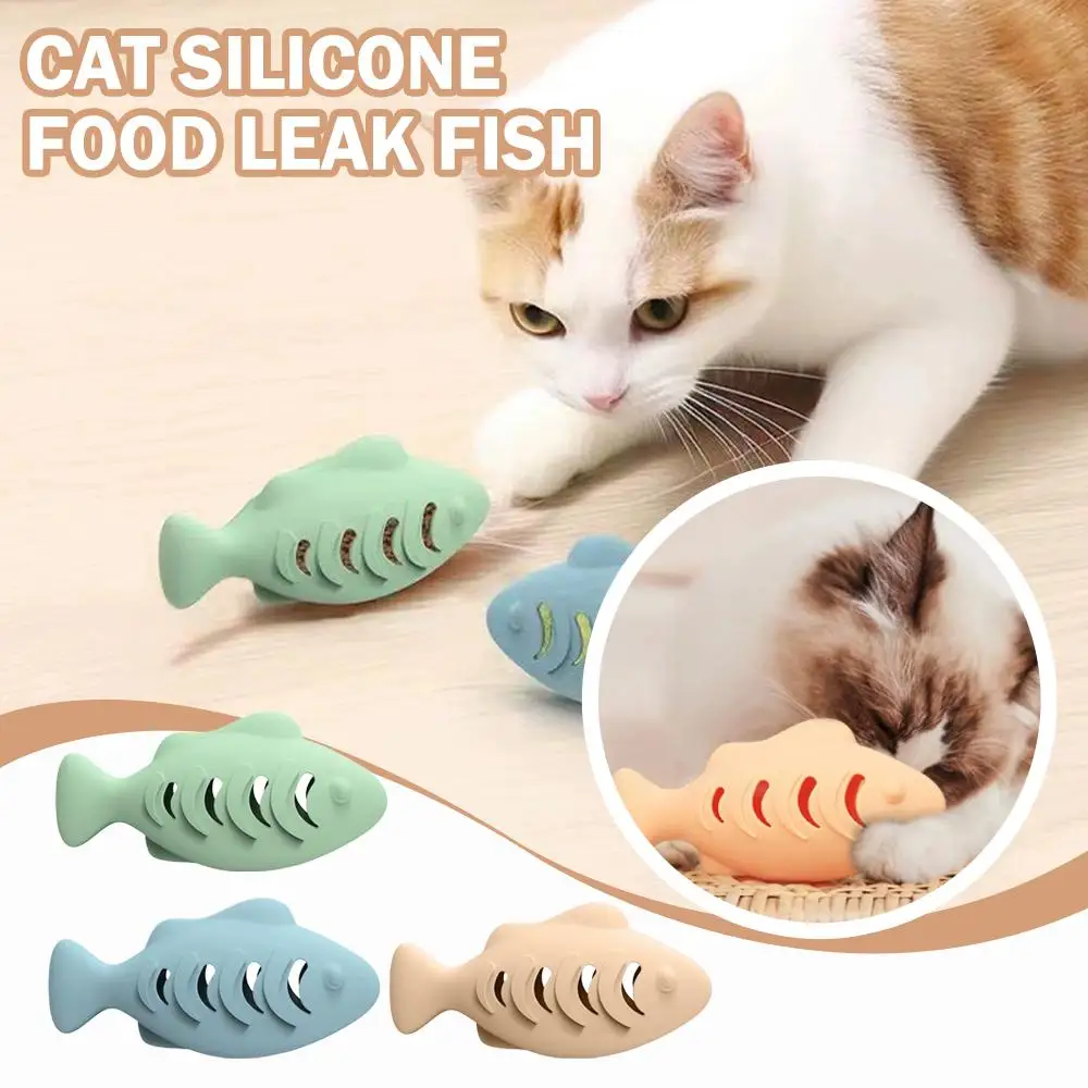 Interactive Cat Toy Food Dispenser for Indoor Cats Blue Treat & Catnip Stuffer Engaging Silicone 1005010221397381