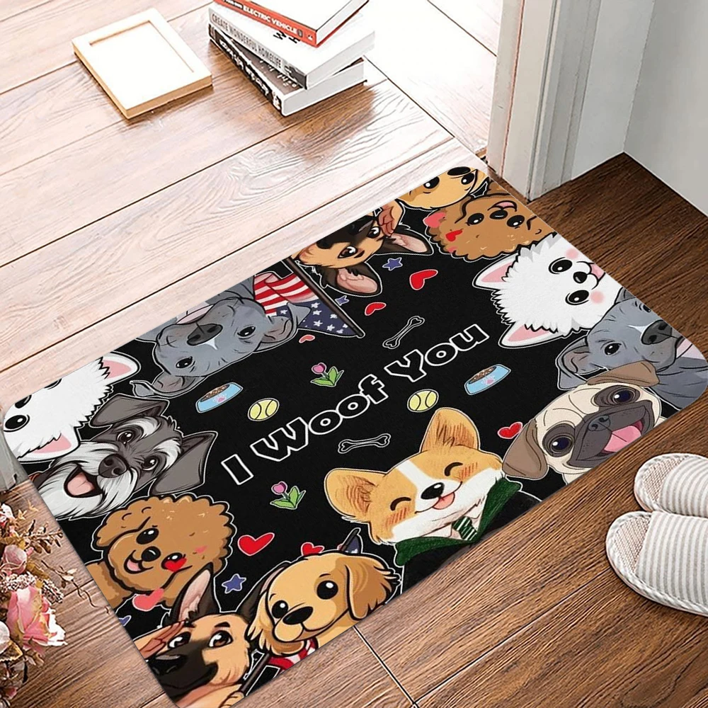 Puppy Dog Door Mat Kawaii French Bulldog Non Slip Bedroom Kitchen Doormat Polyester Home Carpet 1005010223412776