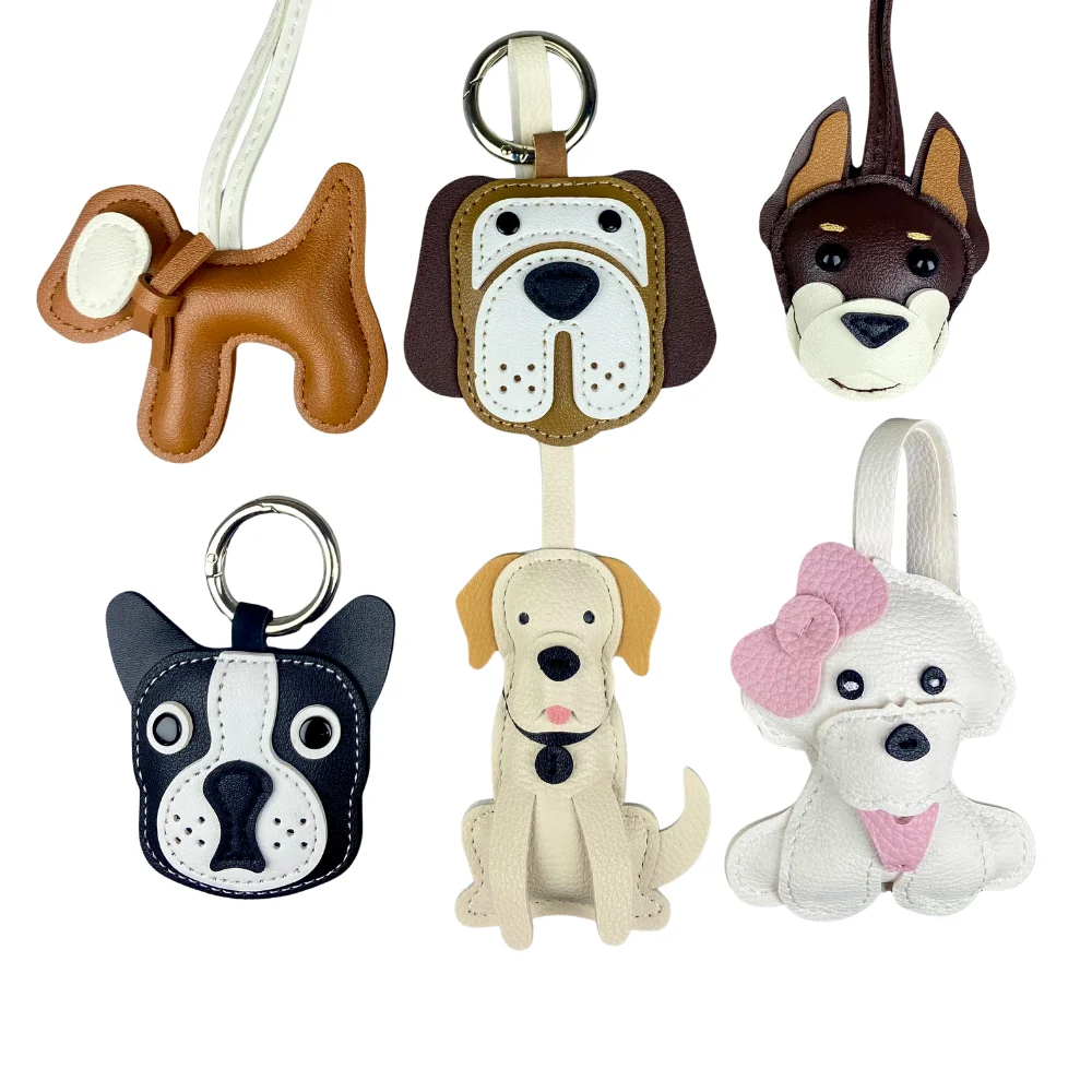 Portable Pup Squad! Leather Dog Bag Charms, Mix & Match with Attached Rings/Cords 1005010223710487