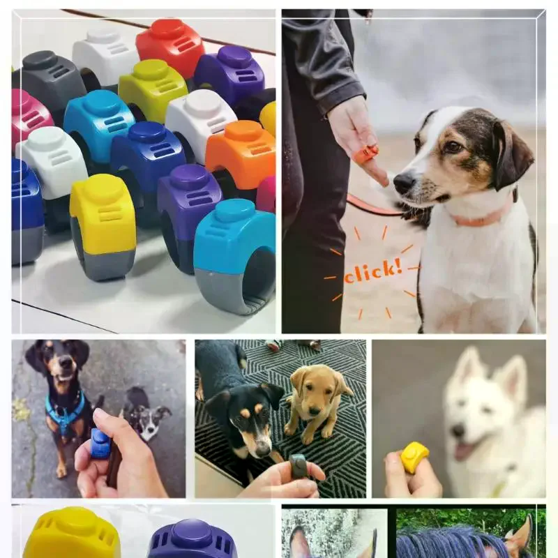 New Ring Clicker Pet Mini Finger Clickers Training Equipment Obedience Rattle Trainer Clicker 1005010231815548