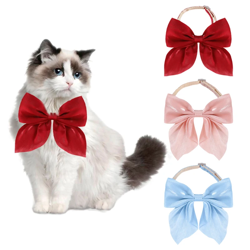 Cat Collar Adjustable Pet Bow Tie Collars for Small Cats Dogs Fashion Fancy Kitten Necktie Buckle 1005010240459010