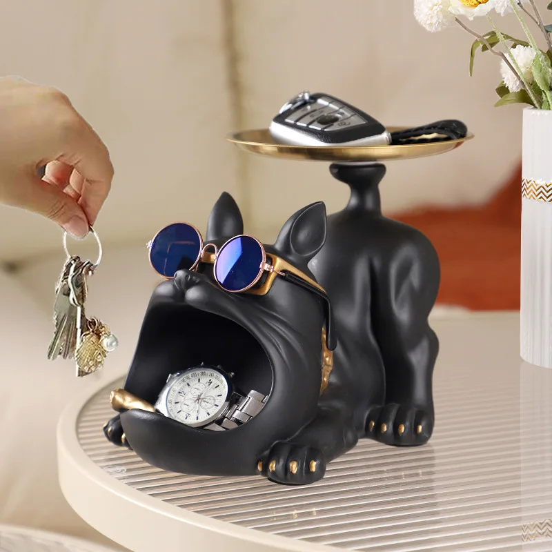 French Bulldog Entrance Door Key Storage Box Shoe Cabinet Storage Housewarming Living Room Bedroom 1005010246838700