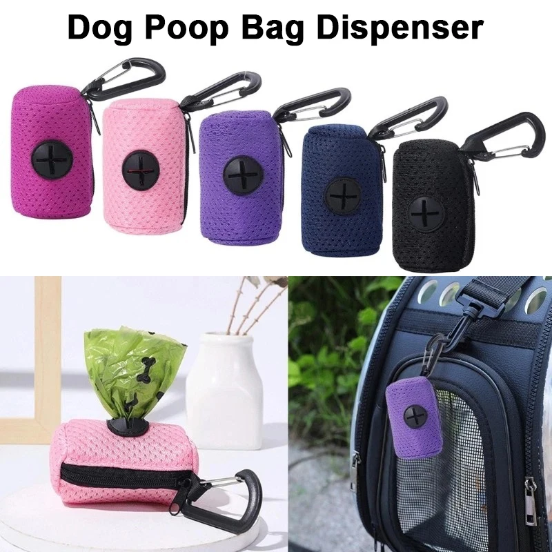 1 Pack Dog Poop Bag Dispenser Hangable Waste Garbage Pouch Poop Pickup Bag with Zipper for Outdoor 1005010249476164