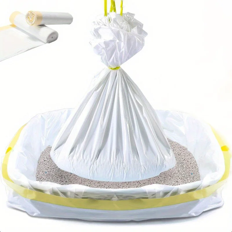 1Roll Cat Litter Bag Pet Drawstring Garbage Bag Household Pet Shop Cat Litter Box Lining Multi Size 1005010258612867