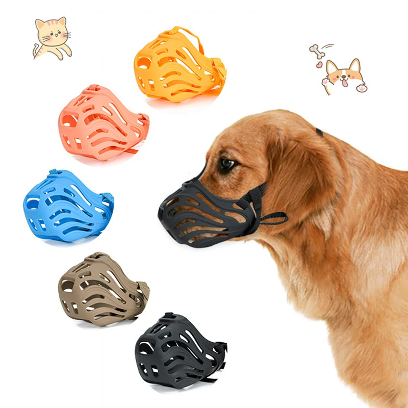 Anti-Biting Adjustable Pets Muzzle for Medium Large Dogs Quick Release Comfort Soft Silicone Dog 1005010275500821