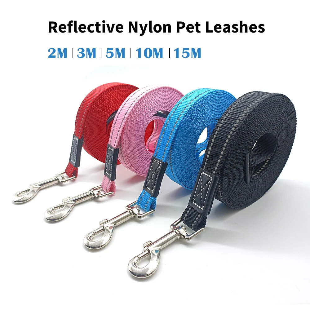 Long Dog Leash 15M 10M Durable Nylon Pet Lead 5M 3M 2M Reflective Strap 15 Meters Small Medium Dog 1005010280815554