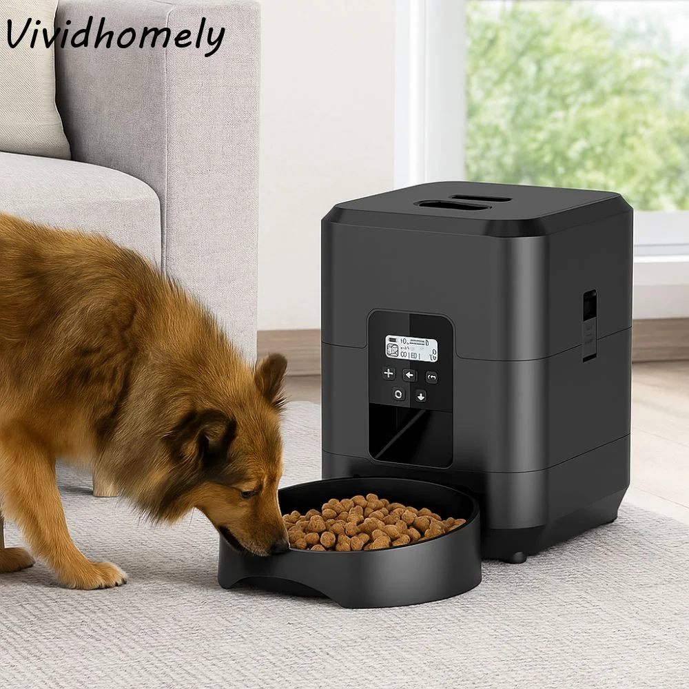 Button/Wifi Version 2L Smart Cat Feeder Timed APP Control Automatic Dog Feeder Quantitative Dog Dry 1005010293026787