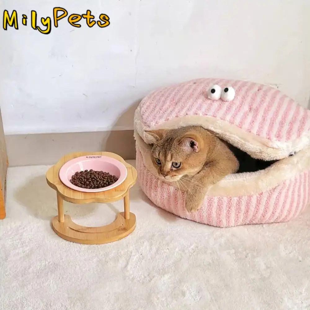 Food Dispenser Ceramic Cat Bowl Cute Creative Pet High Foot Detachable Anti Tipping Drinking Feeder 1005010293128277