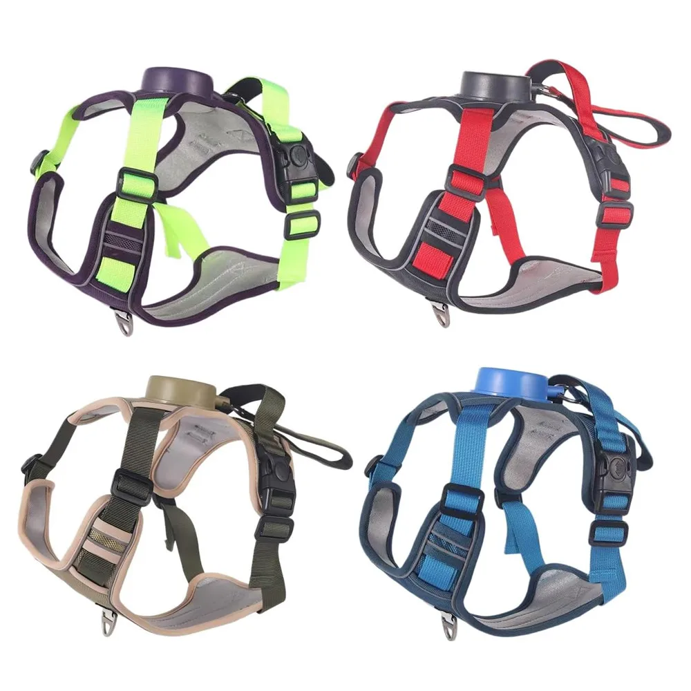 Comfortable Dog Cat Walking Harness with Extendable Lead, Nighttime Reflective Tape 1005010294430729