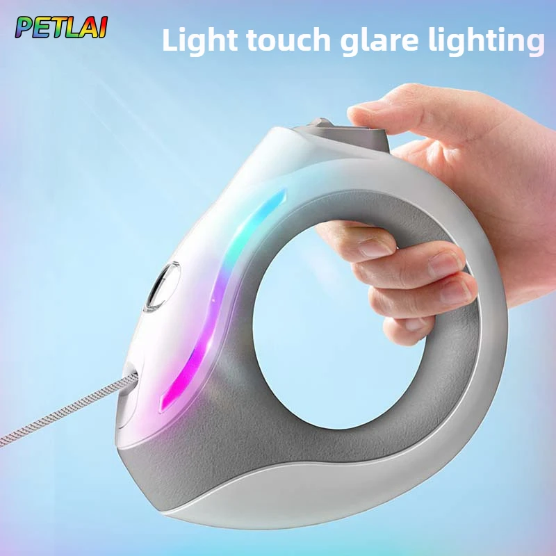 Dog Hands-Free Circular Light-Up Automatic Retractable Leash New Style Colorful Breathing Light Dog 1005010300054860