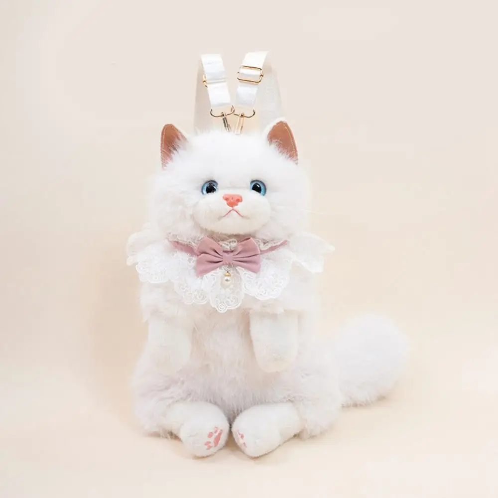 Super Realistic Simulated Puppet Cat Backpack Stuffed Animals Cartoon Cat School Bags Travel 1005010302363912