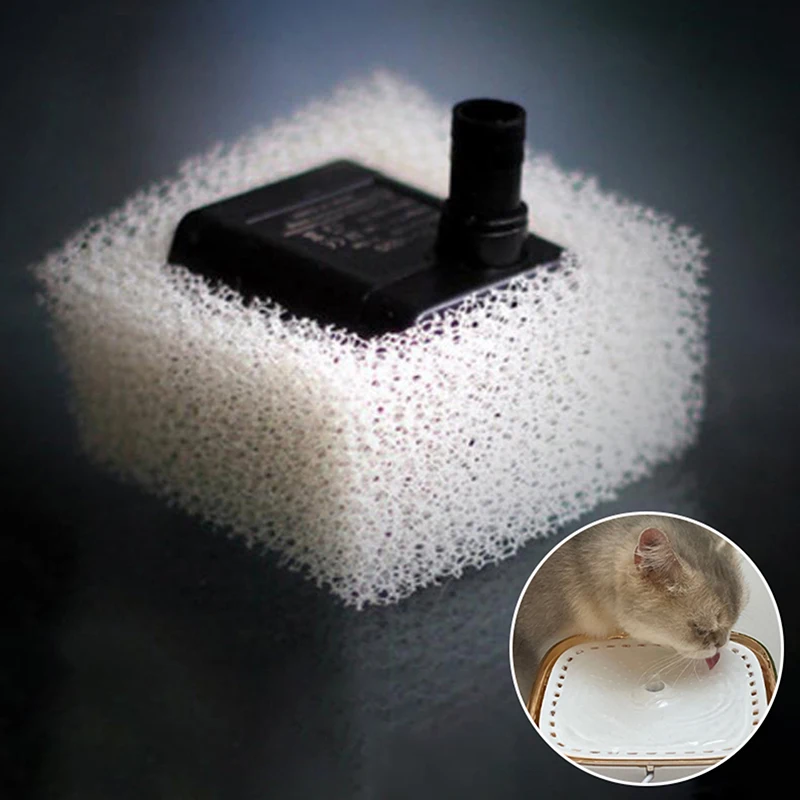 10Pcs Cat Water Fountain Water Pump Foam Filters Compatible With Square Dispensers Pre-Filtered For 1005010305087911