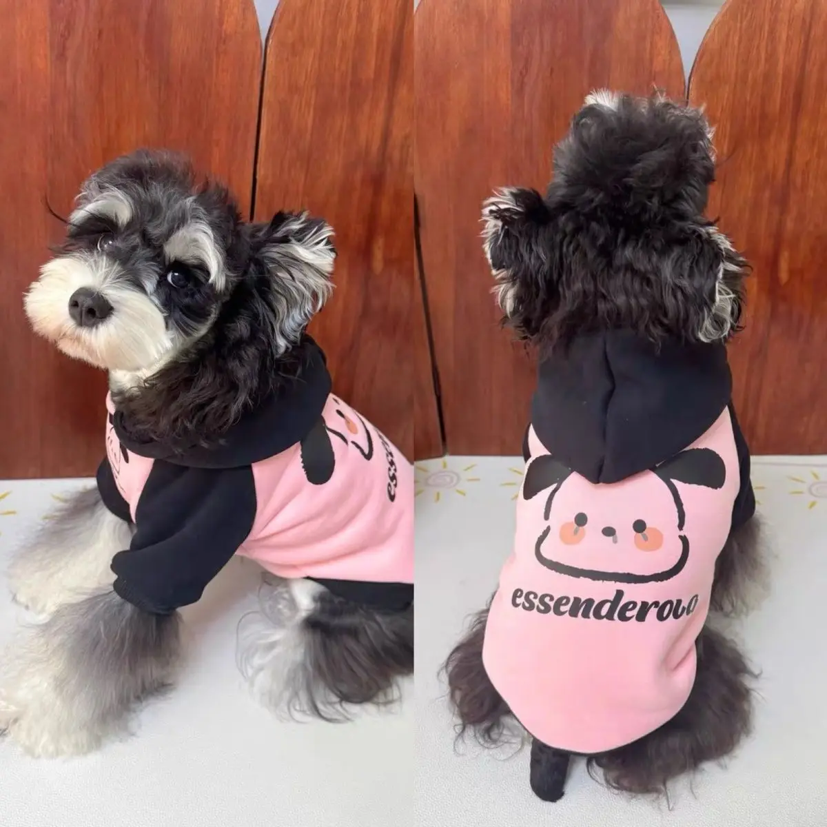 Pet cat and dog clothes trendy brand cool handsome autumn and winter velvet warm powder fight black 1005010312144981