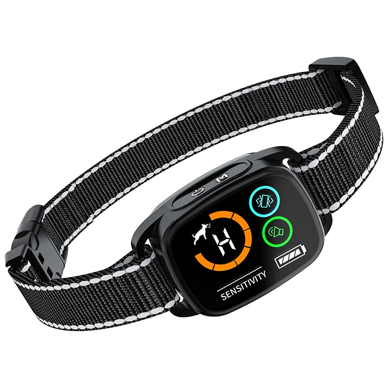 Pet Dog Bark Collar Features Sound Vibration Function IP67 Waterproof Rating Dual Motor Vibration 1005010314939948