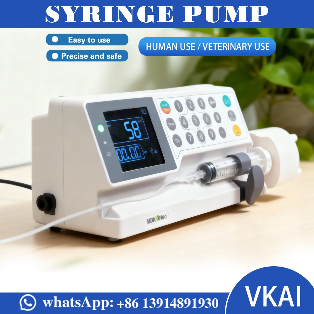 Single/Double Channel Vet Syringe Pump, Portable Equipment for Animals/Pets 1005010320038439