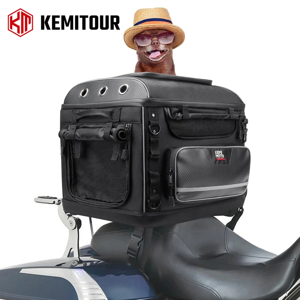 Motorcycle Pet Dog Carrier Cat Bag for Street Glide Road King with Passenger Seat Luggage Rack 1005010321551457