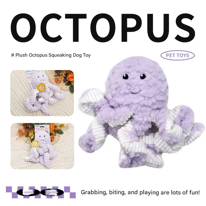 Plush Squeaky Dog Toys for Boredom, Chew Resistant Interactive Puppy Chew Toys for Medium Large Dogs 1005010325569230