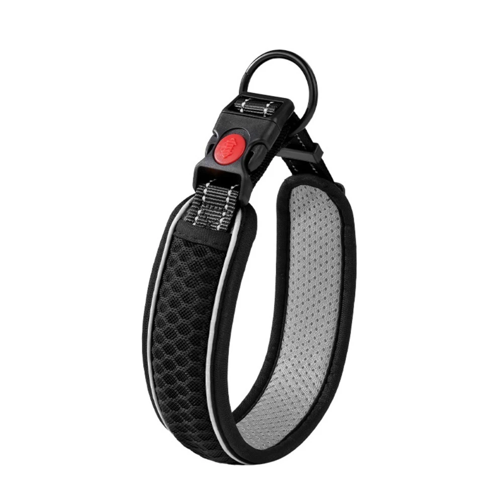 Breathable Reflective Dog Collar Adjustable Nylon Pet Anti-Strangling Design Comfortable Traction 1005010325607867