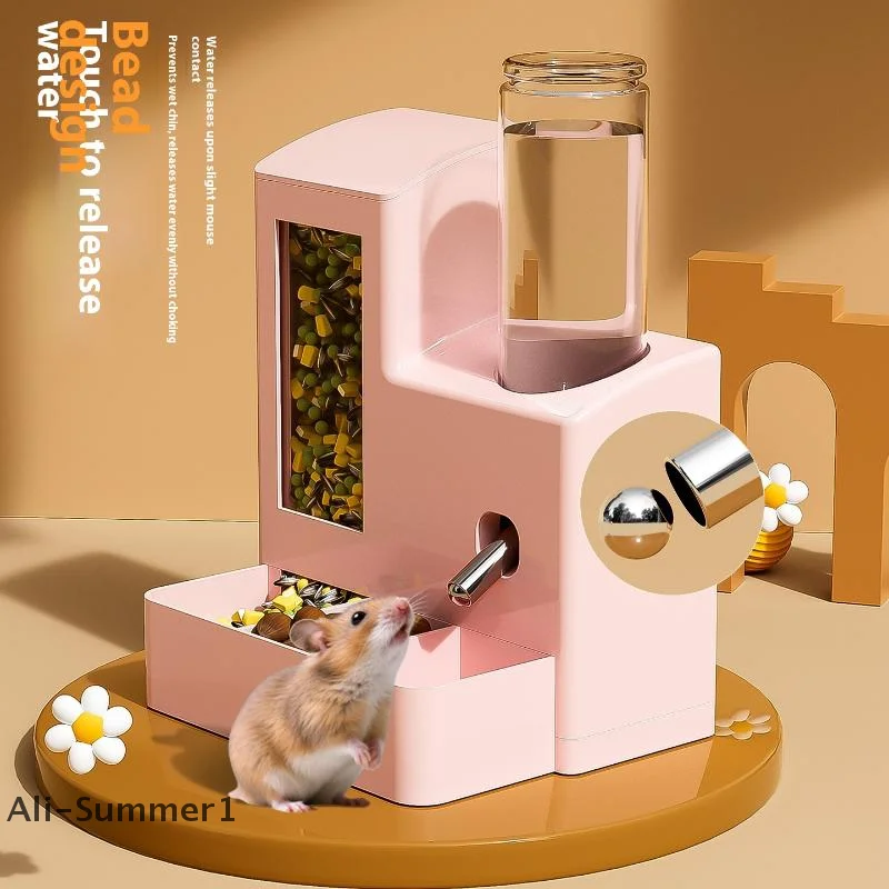 2-in-1 Automatic Hamster Automatic Feeder Water Dispenser Multi-functional Small Pets Drinking And 1005010329477973