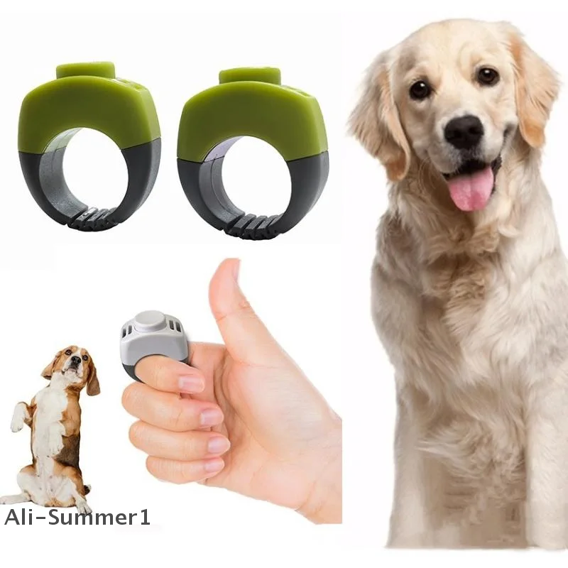 New Ring Clicker Pet Mini Finger Clickers Training Equipment Obedience Rattle Trainer Clicker 1005010329564598
