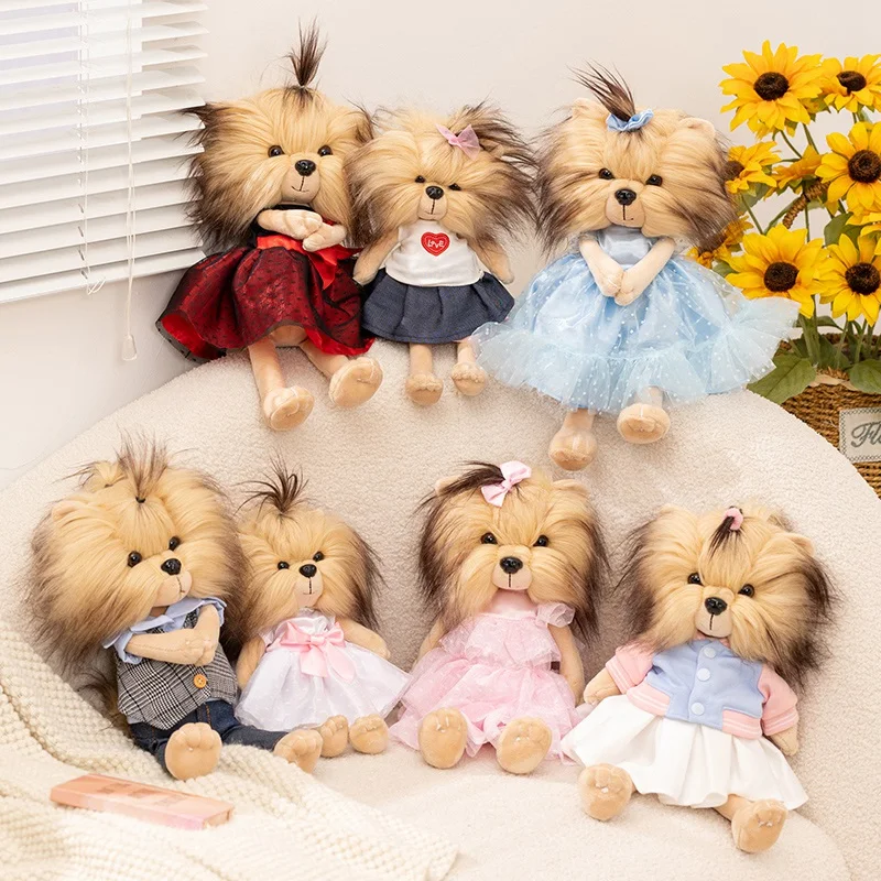 Lifelike Yorkshire Terrier Couple Plush Toys Realistic Simulation Stuffed Dog High Quality Fluffy 1005010331465776