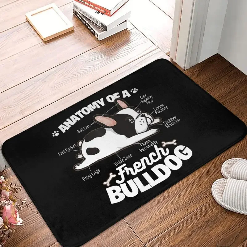 French Bulldog Door Mat with "NOPE" Funny Pattern Non-Slip Entrance Rug for Home Decor Dog Lovers 1005010337612081