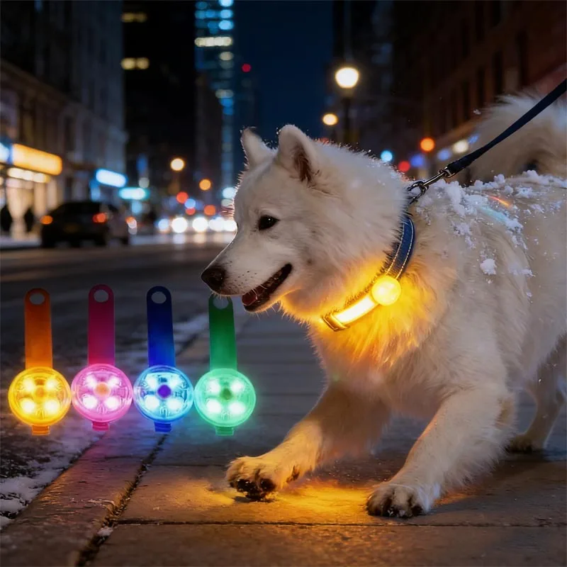 LED Pet Safety Collar Night Light IPX7 Waterproof Flashing Luminous Dog Cat Harness Pendant for 1005010337800323