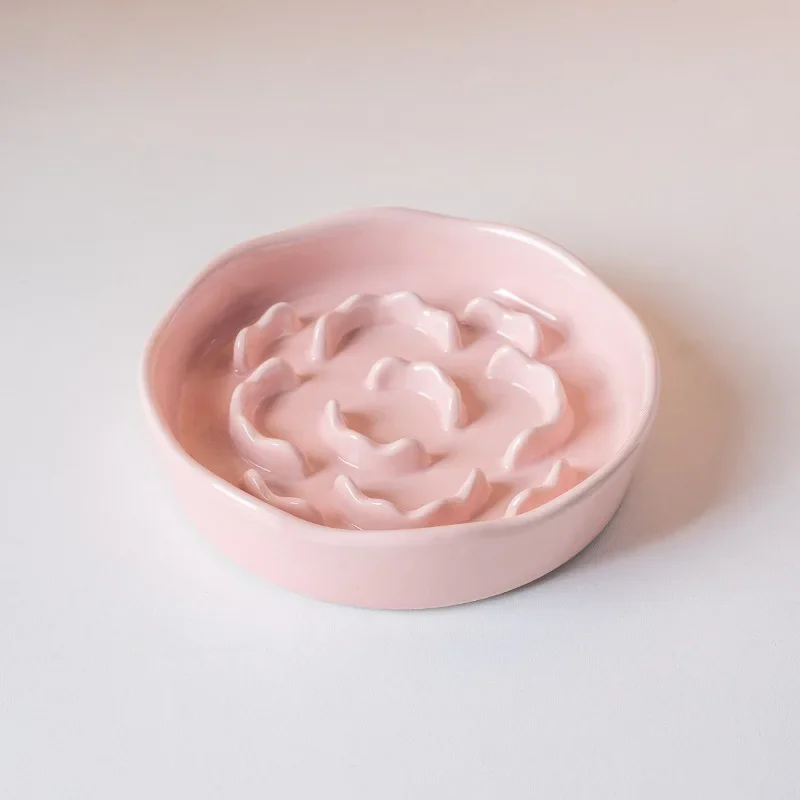Ceramic Slow Food Bowl High Footed Cat Bowl Neck Protection Bowl Not Easy To Knock Over Dog Anti 1005010340005328