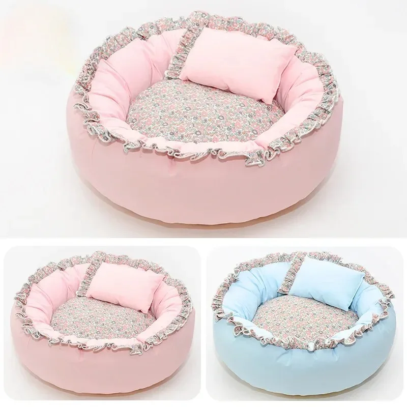 Dog and Cat Bed Soft Warm and Breathable in Winter Small Floral Sleeping Bag Comfortable and Cute 1005010342695569