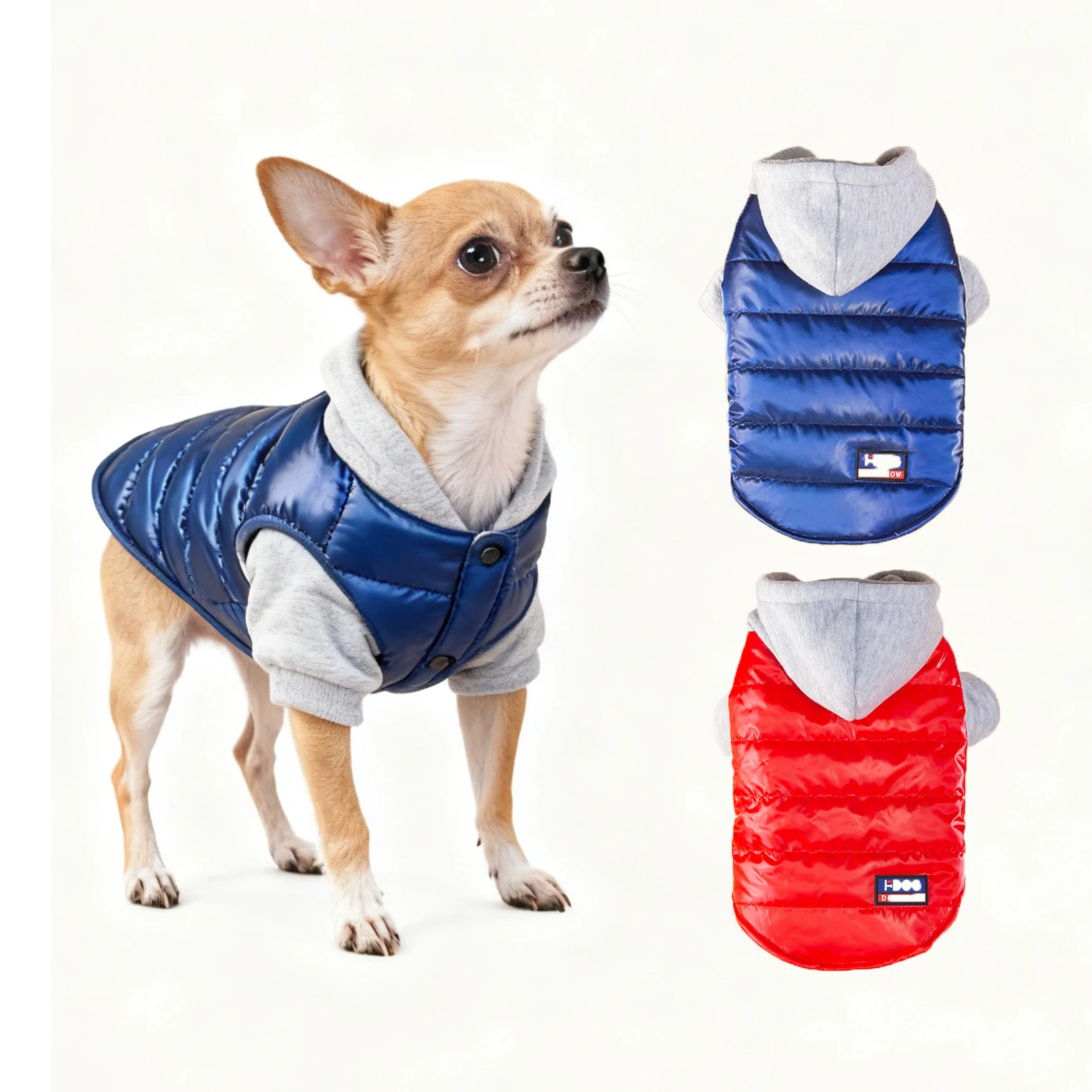 Waterproof Dog Jacket Warm Fleece Lined Winter Coat Hooded Cold Weather Dog Clothes for Small 1005010342989971