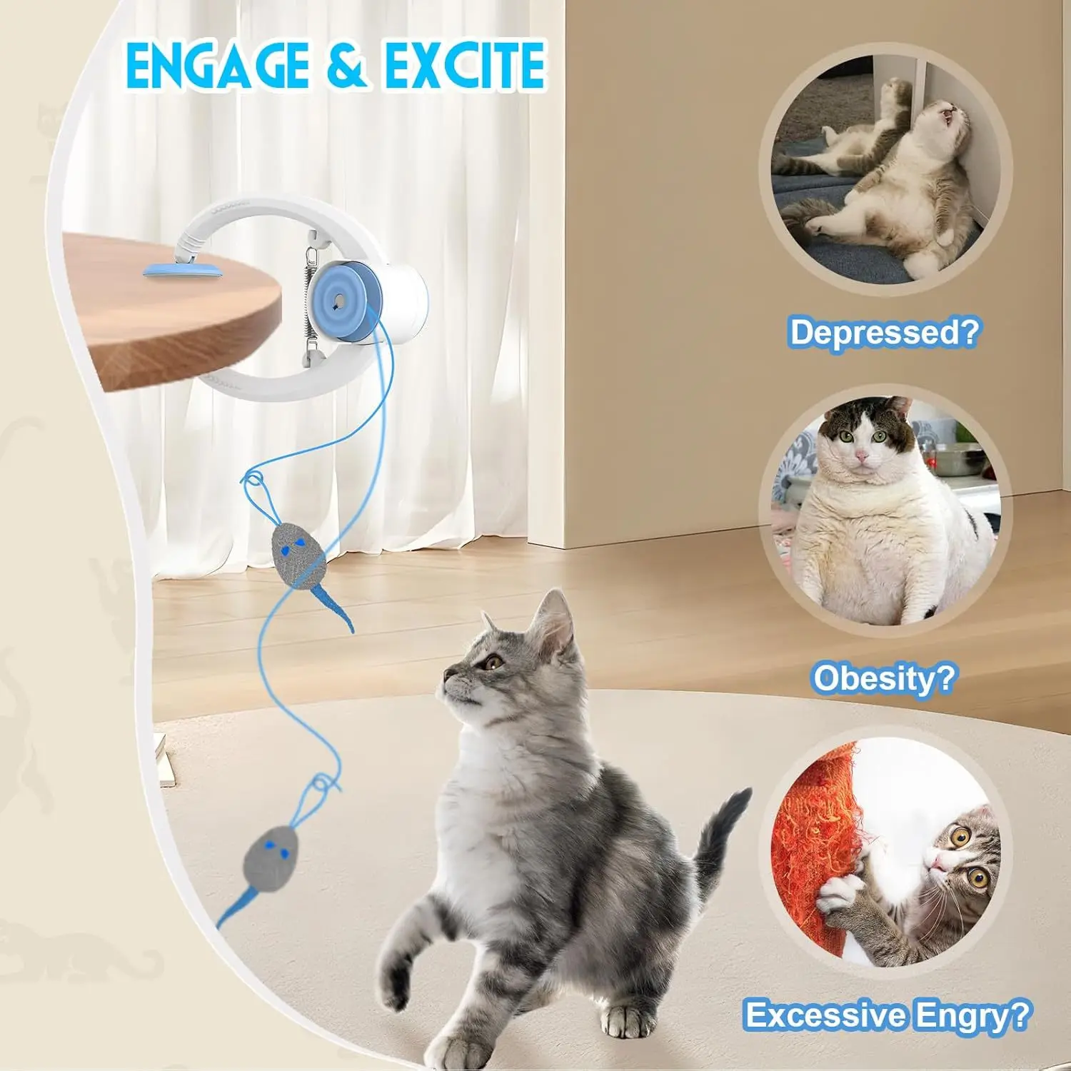 Cat Toys Swing Sticky Disc Elastic Hanging Door Teasing Cat Rope Long Rope Teasing Cat Cat Toy Cat 1005010351663598