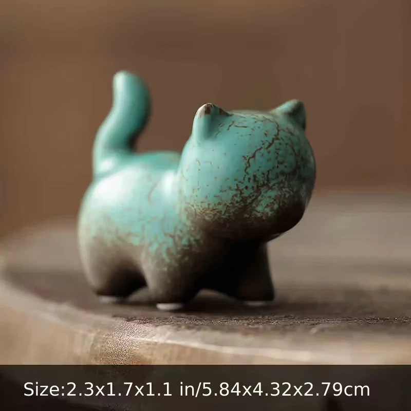Ceramic Kitten Pen Holder Adorably Shaped Cat Statue (1pc) 1005010355344084