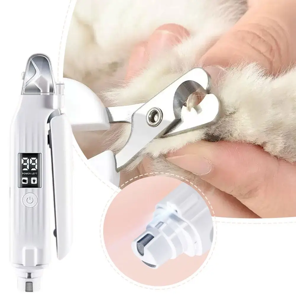 Electric 2-in-1 Pet Nail Clipper Cat Nail Clipper Dog Electric Nail Polisher Animal Multifunctional 1005010357051350