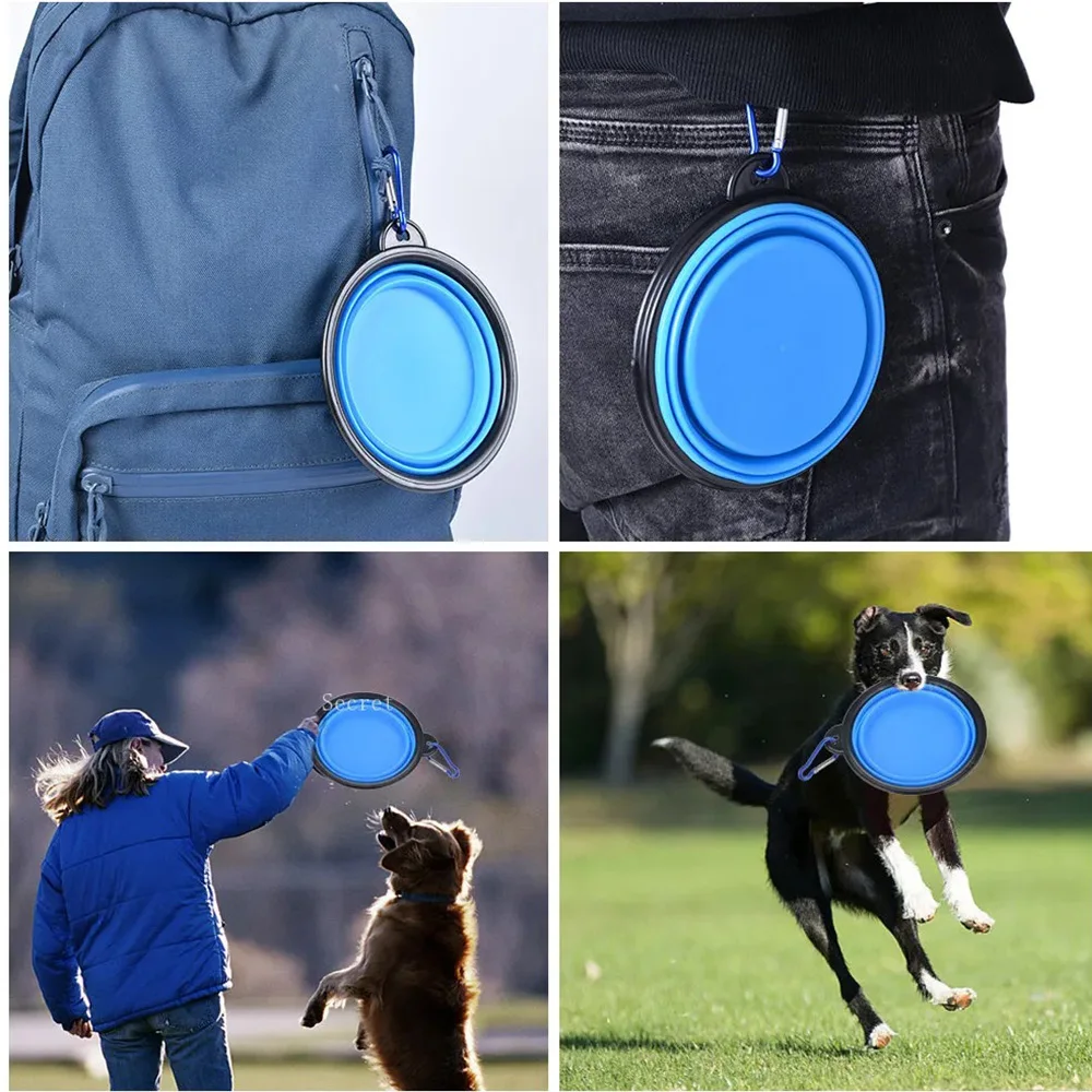 Collapsible Pet Dog Food Water Bowl Outdoor Camping Travel Portable Folding Pet Supplies small cat 1005010358593883