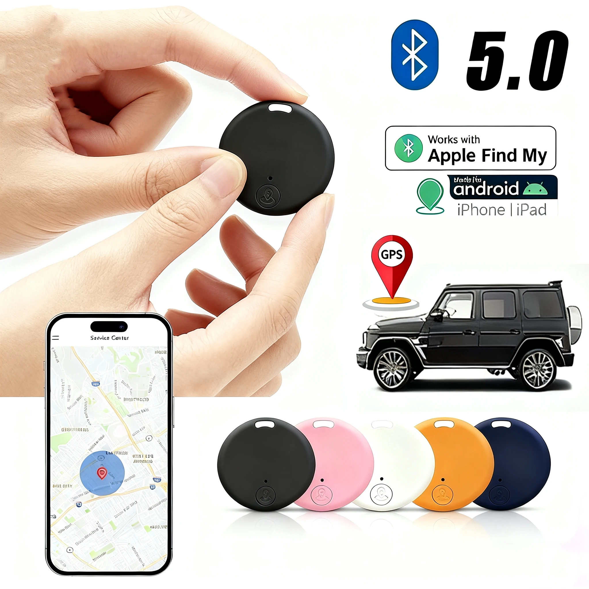 GPS Tracker 5.0 Mini Smart Bluetooth Tracking Devicet Pets Children Vehicle Real Time Locator 1005010364216358