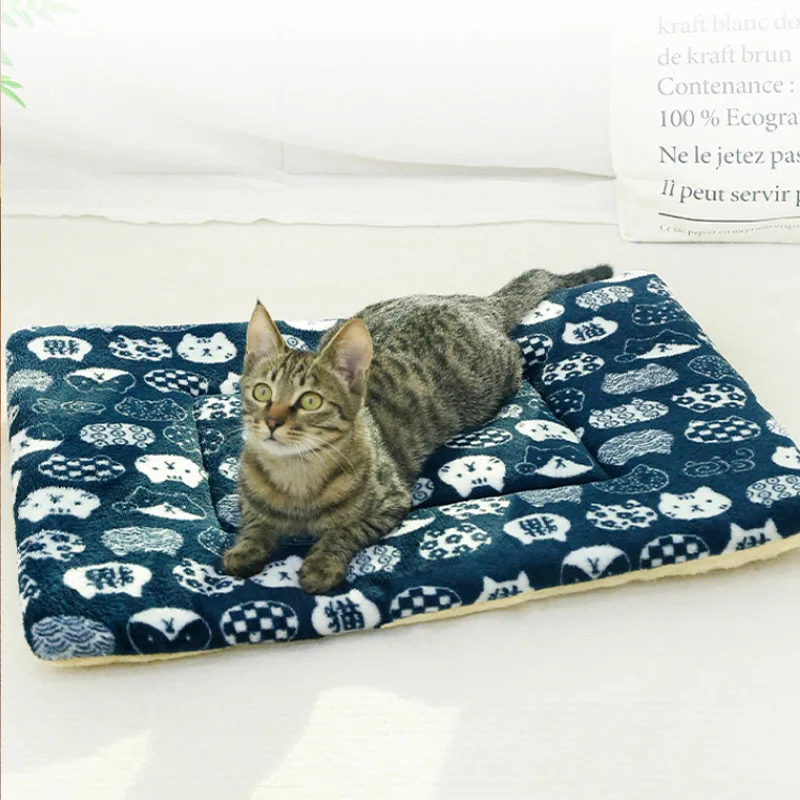 Thicken Cat Mat Breathable Flannel Cat Sleeping Mat Soft Dog Cushion for Small Dog Winter Warm Cat 1005010368919458