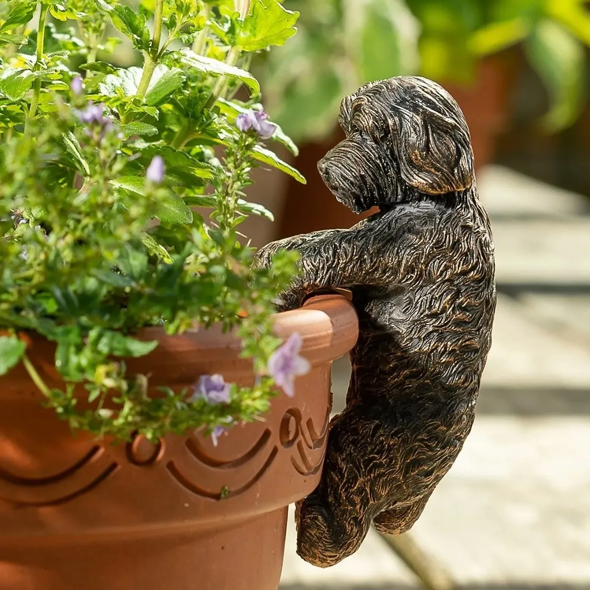 Dog Landscape Potted Plants Pendant Garden Outdoor Resin Crafts Dog Hanging Statues Decoration 1005010368953126
