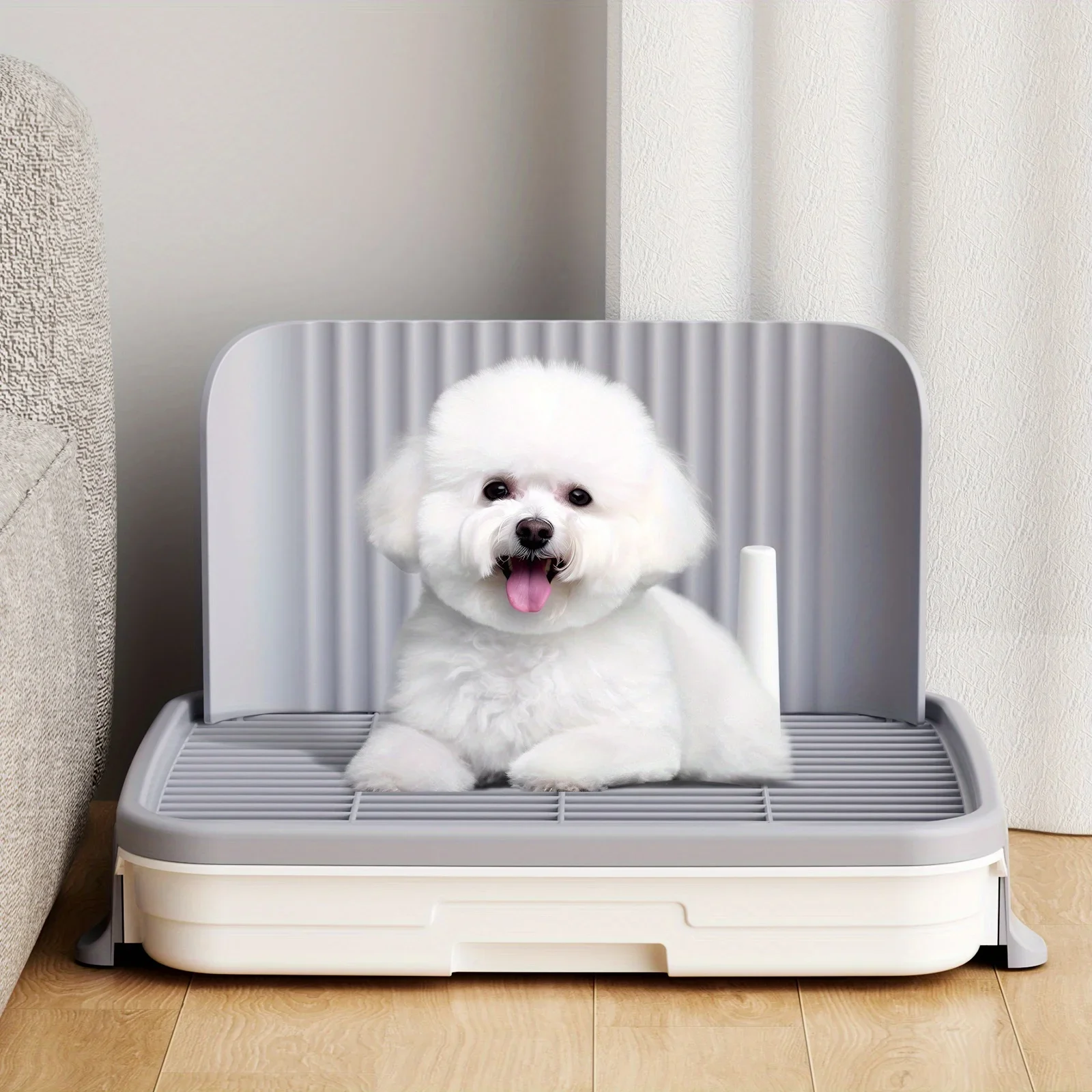 Dog Potty Dog-Specific Pee Tray Anti-Stepping Waste Sand Box for Small Dogs/Puppies Teddy 1005010373566449